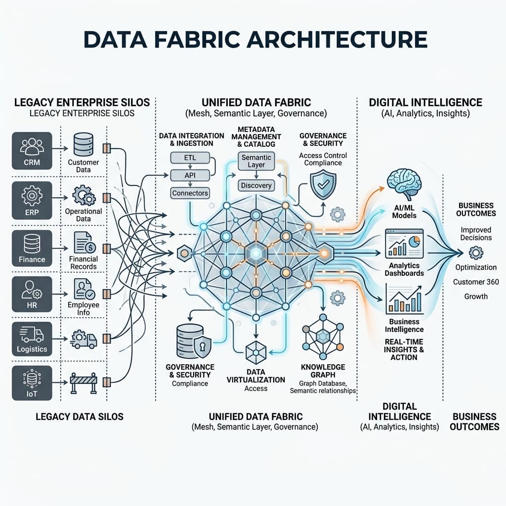 Data Fabric + AI: Achieving Unified Intelligence Across Enterprise Systems