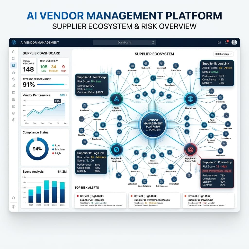 AI in Vendor Management: Continuous Optimization of Supplier Ecosystems